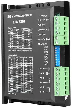 Stepper Motor Drivers Portable Electric 2-Phase DM556 Strong Toughness 5.6A for Nema 23 34 Stepping Motor