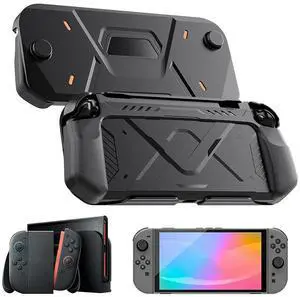 For NS2 Anti-Fall Cover Protector Shock-Absorption Hard PC Front Cover Ergonomic Grip TPU Back Protect Shell Game Console Sleeve