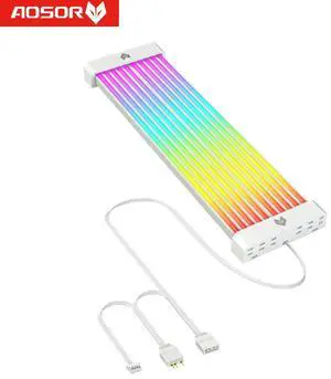 COOLMOON AOSOR AL200 LED Light Strip PC Backlight Flexible Lamp Strip 5V ARGB Aura Sync Widening Bendable for 3x8P Graphics Card