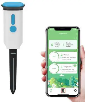 Wireless Soil Tester 2.4GHz Humidity Temperature Sensor Plant ligent Measuring Instrument for Potted Plants Greenhouse