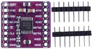 ADS1220 ADC SPI Low-power 24 Bit Analog-to-Converter Sensor Module 2.3-5.5V Ultra Low Noise Analog To Converter