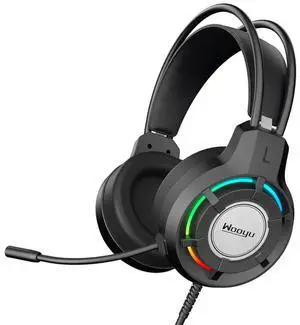 Wired Game Headphone LED Light Gamer Headset 7.1 Surround Deep Bass Stereo Headset Noise Cancelling with Mic for PC Laptop