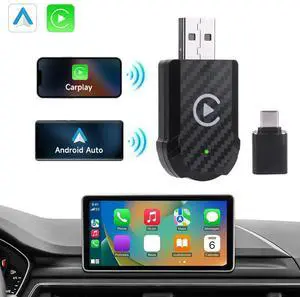Wired To Wireless Carplay & Android Auto AI Box USB Plug and Play OTA Online Upgrade for Factory Wired Carplay Android Auto Cars