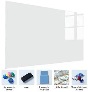 Magnetic White Board Sticker Include Marker Magnet Eraser Removable Erasable Surface for Teaching Training Office and Home Use