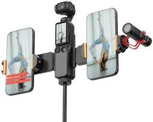 Phone Holder Expansion Accessories with Cold Shoe Cellphone Microphone Tripod Expansion Mount Handheld Bracket for Osmo Pocket 3