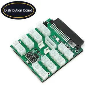 ATX 16x 6Pin 18+12Pin Power Supply Server Breakout Board for PSU BTC Mining