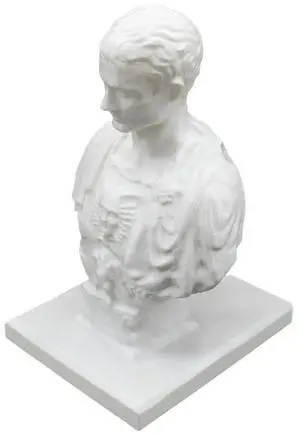 Julius Caesar Statue Pen Holder Creative Desktop Pen Holder Decorative Pen and Pencil Holder Resin Pen Rack for Office Desktop