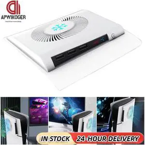 For PS5 Slim Console Cooling Fan Side-Mounted Cooling Fan Side Temperature Control Cooling Fan Face Cover for 5 Slim