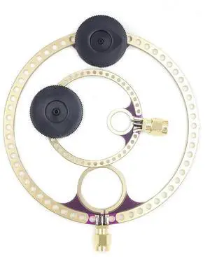 2pcs Circular Antenna UV UHF + VHF FM Mini Loop Antenna 400M-470MHz 80M-150MHz for HFDY Malahiteam DSP DSP2 Radio Receiver
