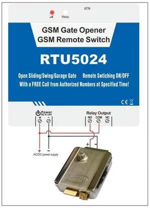 GSM 2G LTE Gate Opener G202 SMS Remote Control Single Relay Switch for Sliding Swing Garage Gate Opener Replace