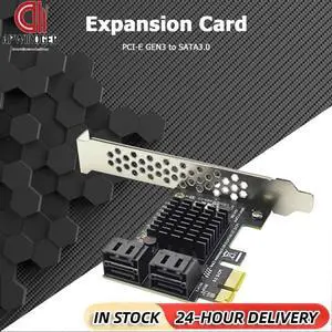 Adapter Converter Card Module Board 4 Port SATA III PCIe Card 6Gbps SATA 3.0 to PCI Express 1X Adapter with Bracket