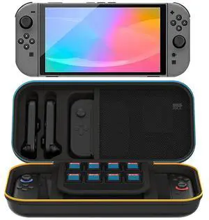 Hard Shell Travel Bag with 8 Game Card Slots Carrying Travel Game Bag Protective for Switch 2 Console and Accessories