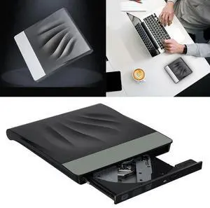 USB 3.0 External CD DVD Drive Optical Drives Slim DVD RW CD Writer Quiet Operation Portable CD DVD Burner for Laptop Desktop PC