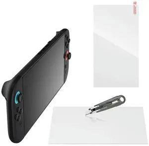 for Nintendo for Switch 2 Case with Tempered Glass Screen Protector PU Travel Pouch with Silicone Case & Thumb Grip Caps