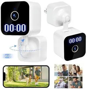 Security Camera 1080P HD Plug in Security Camera 2-Way Audio Motion Detection TuyaAPP Control for Home Security