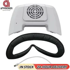 Cooling Fan Face Cover Cooling Fan with Facial Interface Face Cover Air Circulation Breathable for Quest 3S VR Accessories
