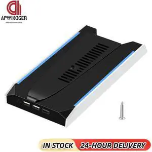 For PS 5 Slim/PS 5 Pro RGB Game Console Base Bracket with 3 USB 2.0 Ports Console Host Stand 8 Light Mode Vertical Station Base