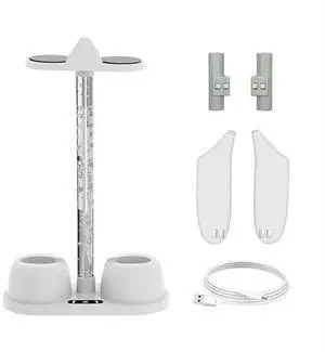Display Stand Controller Charger RGB Light Charging Dock Station Non-slip VR Headset Controller Stand for Oculus/Quest 3