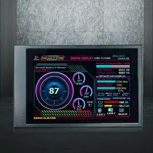 3.5 Inch Screen Auxiliary 2 Usb-C Ports Display Screen Monitor 320x480 AIDA64 H35PRO for Raspberry Pi Computer ITX PC Case