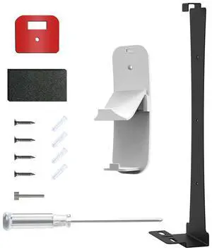 For PS5 Slim Host Wall Hanging Stand with Controller Headset Hook Wall Shelf Stable for PS5 Disc Version & Edition