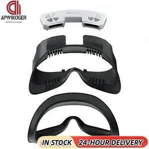 VR Cooling Fan Air Circulation Breathable Cooling Fan Face Cover 3 Speeds with PU Face Cushion Pad for Quest 3 VR Headset