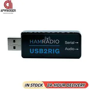 USB2RIG USB Sound Adapter TTL/232 Level USB Audio Adapter USB Sound Card Connector Adapter for KENWOOD YAESU ICOM Business Radio