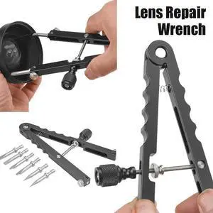 V Shaped Lens Opener Tool Kit 16-100mm Opening with 3 Types Tips V Style Lens Opener for Diameter 37mm-86mm DSLR Camera Lenses