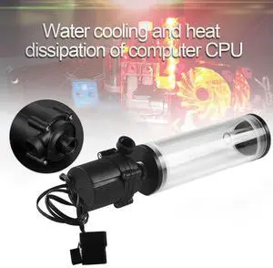 Water Cooling Tank G1/4 Diameter 160mm Thread Cylinder Reservoir Tank for PC CPU Computer Cooling Tool with L Shape Buckle