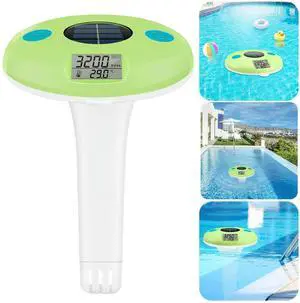 Solar Charging Salinity Meter Waterproof Temp/Salt Tester Display Pool Salt Water Tester for Aquariums Swimming Pool