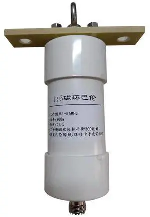 1:6 Balun HF Receiver SSB 50 Ohm To 300 Ohm Antenna Balun 304 Stainless Steel Ring Ratio Balun for Short Wave Communication