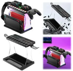 Stand Multifunctional Organizer Rack Charging Dock Station Station for Switch 2 Game Cards/Console/Controller