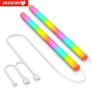 2pcs ARGB LED AIO Tube Sleeve Silicone Luminous Sleeve Water Cooling Raditor Tube 5V 3PIN ARGB 4PIN for Computer Case