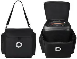 Outdoor Travel Case with Microphone Pockets Speaker Carry Case Multi Pocket Portable Protective Case for JBL PartyBox Encore 2