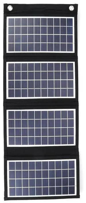 Dual USB Portable Solar Charger with 2 Buckles Foldable Charger Solar Panel 30/40/50W for Tourism Camping Hiking