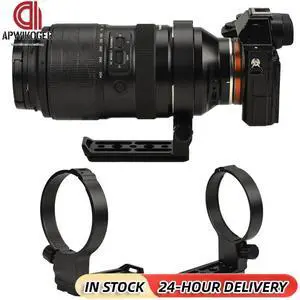Lens Collar Tripod Mount Ring with Arca Quick Release Plate Tripod Collar 1/4 & 3/8inch Screw Hole for E-Mount Lens