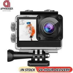 4K UHD 2.0 Inch IPS Screen Outdoor Sport Cam Anti-Shake Action Camera 1080P 30FPS Bicycle Video Recording Camera 120 Wide Angle