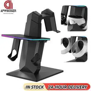 RGB Charging Dock VR Headset Charging Station Headset Display Stand and Controller Mount for Quest3S/ for Quest 3