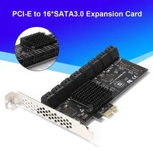 16 Port PCIE Expansion Card Controller PCIe SATA3.0 Adapter 6Gbps Expansion Card Port PCIE Expansion Card
