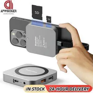 8 in 1 USB C Hub with M.2 NVMe/SATA SSD Enclosure SD Docking Station 4K 60Hz HDMI-Compatible Aluminum Alloy USB-C 3.2&USB-A 3.2
