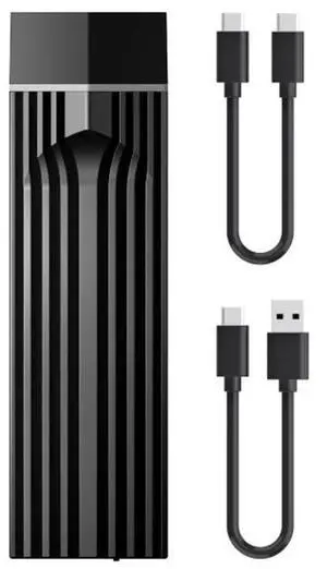 RGB SSD Case Aluminum Alloy JMS583 10Gbps External Adapter with Cooling Fan High Speed Write Protection Switch for M Key/B M Key