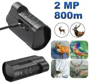 Monoculars Scope 2 Inch Screen Night Vision Goggles 10X Zoom Mini Pocket Monocular 800M Night Range for Hunting Camping