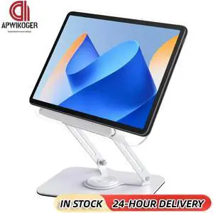 Acrylic Book Stand for Reading Adjustable Book Holder with 360 Degree Rotating Base Cookbook Stand for Laptop Recipe Textbook