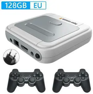 Retro Video Game Console Built in 65000 Games with 2 Wireless Controllers(128GB)