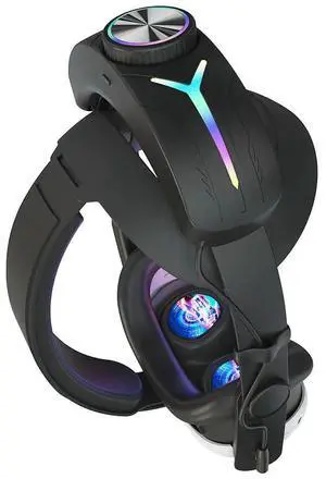 8 in 1 VR Accessories Bundle Front Shell Cover RGB Head Strap Face Cover Controller Grips Cover Rocker Cap for Quest 3