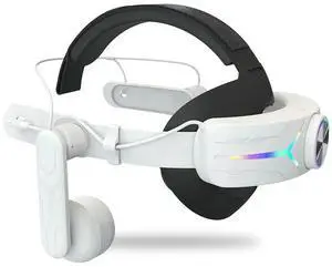 Headphones VR Replacement Elite Head Strap Comfortable Adjustable Alternative Head Strap RGB Light for Quest 3 VR Glasses