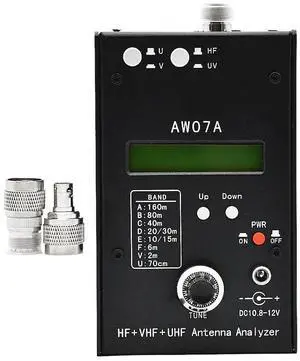 HF/VHF/UHF AW07A 1.5-470MHZ 160 M HF +UV Spectrum Analyzers Measure Tool SWR Antenna Analyzer with 1.0 To 9.99 SWR for Ham Radio