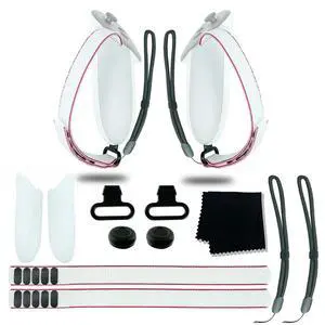 VR Glasses Accessories Adjustable Active Straps l Ring Buckle Lens Cloth Joystick Caps for Quest 3 VR Controller Grips