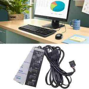 USB2.0 9pin Header USB 1 To 4 Male Motherboard USB 2.0 Adapter 9Pin Internal USB Hub Port Multiplier 9 Pin Connector Adapter