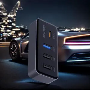 4 Ports Glove Box USB Hub Docking Station USB Adapter for Tesla Model 3 Model Y Car Accessories