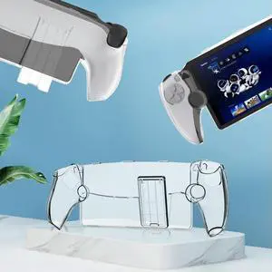 PC Case Anti-drop Protective Cover Sleeve with Stand Anti-Scratch Handheld Game Console Cover Transparent for Portal